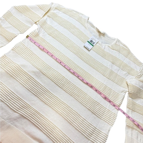 Michael Kors Cream Striped Knit Sweater Tunic – Size S (NWT) - Picture 3 of 5